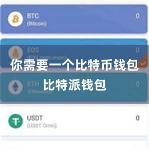 你需要一个比特币钱包比特派钱包